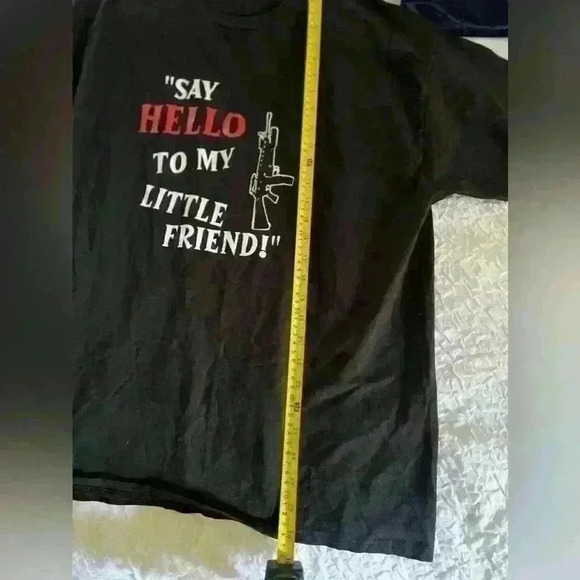 hanes authentic Gun Therapy T-shirt Men’s XL Say Hello To My Little Friend - Picture 5 of 5